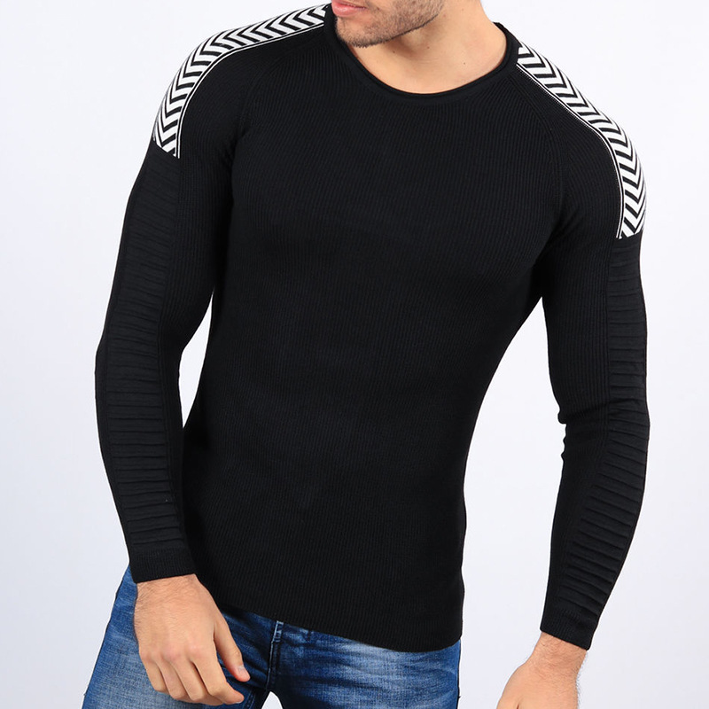 Men's Sweater With Collar And Hem Knitted Sweater shopper-ever.myshopify.com