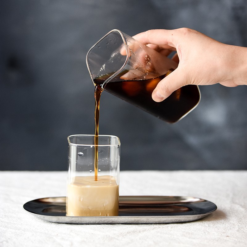 Simple square drinking glass