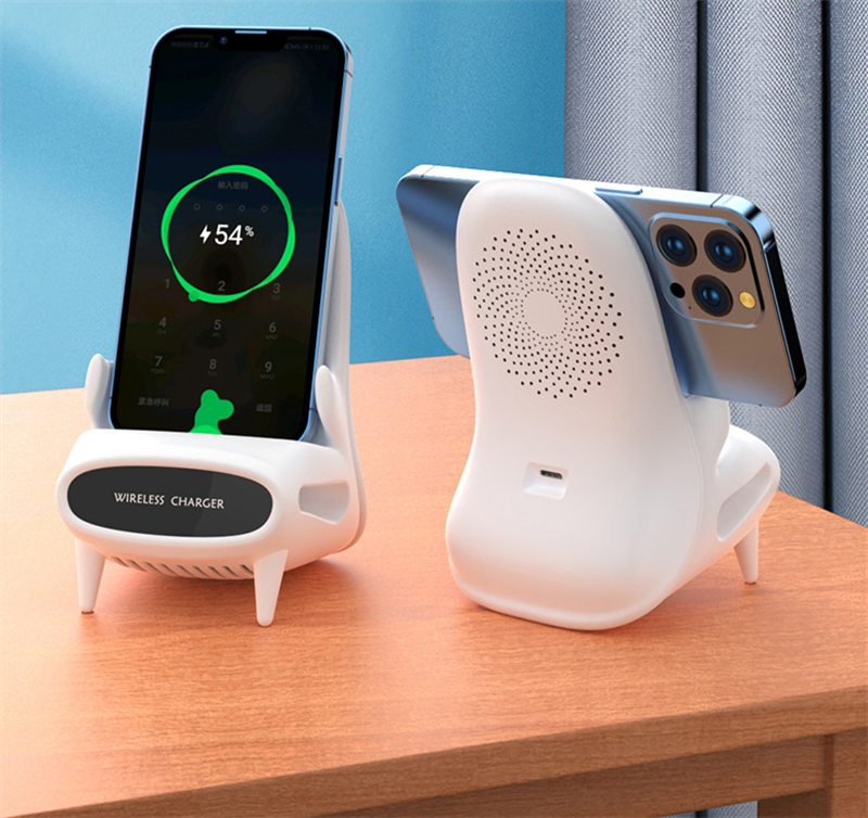 Mini Chair Wireless Charger Stand Holder with Speaker 9