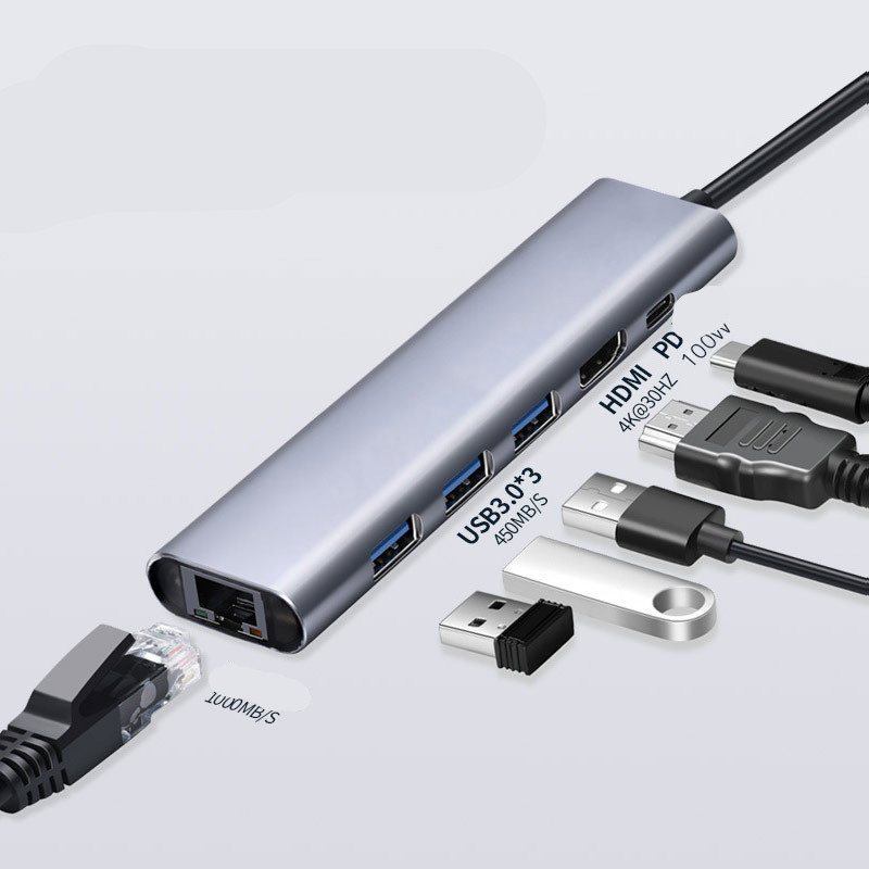 USB C to 6 in 1 multi-port Adaptor 