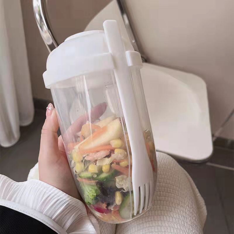 1000ml Portable Salad Shaker Cup Fruit Lunch Dressing Holder