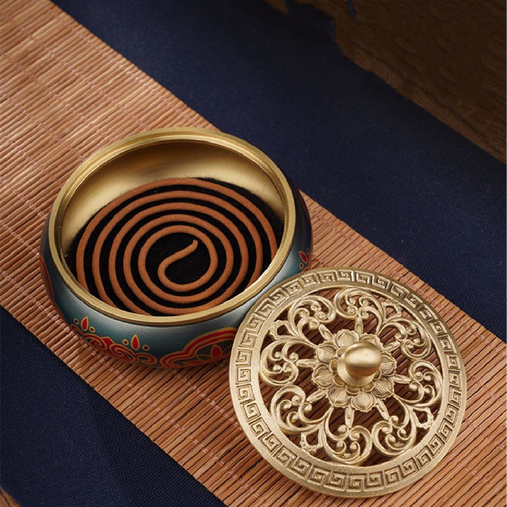 Enamel Pure Incense Coil Burner CJdropshipping