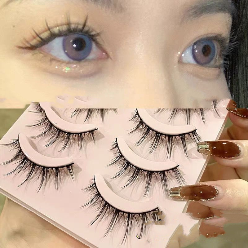 Simulated Thick Curly Fairy Hair & Comic Fake Eye Lashes