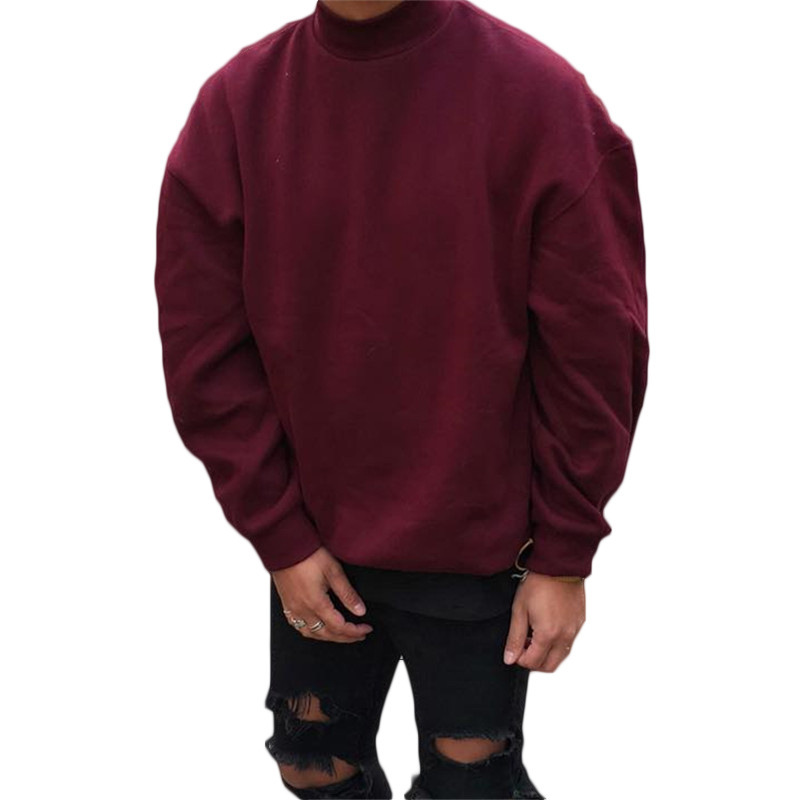 Round Neck Pullover Solid Color Loose Men's Sweater shopper-ever.myshopify.com