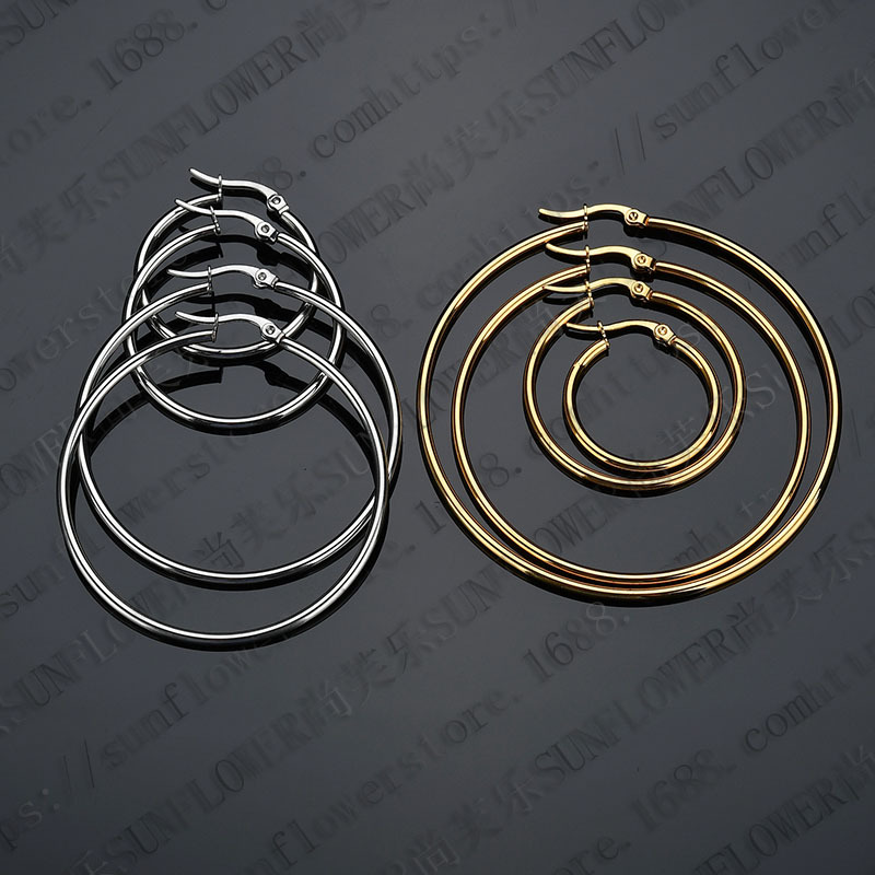 hoops earrings in gold and silver