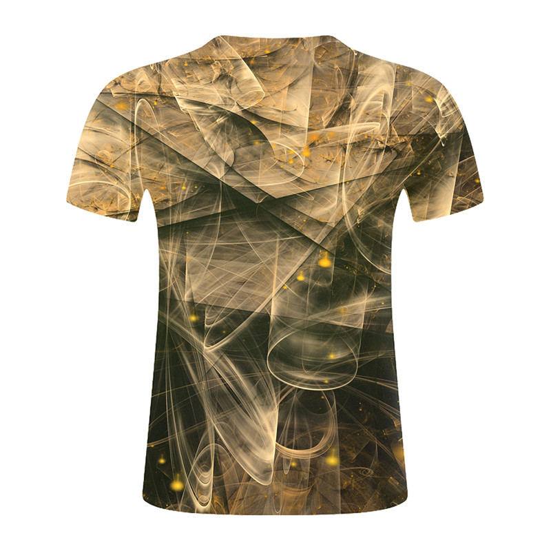 fe072bbf 26e6 481b 82c3 0302cb20b391 - Abstract Twisted Swirl Digital Print Round Neck Short Sleeve T-Shirt
