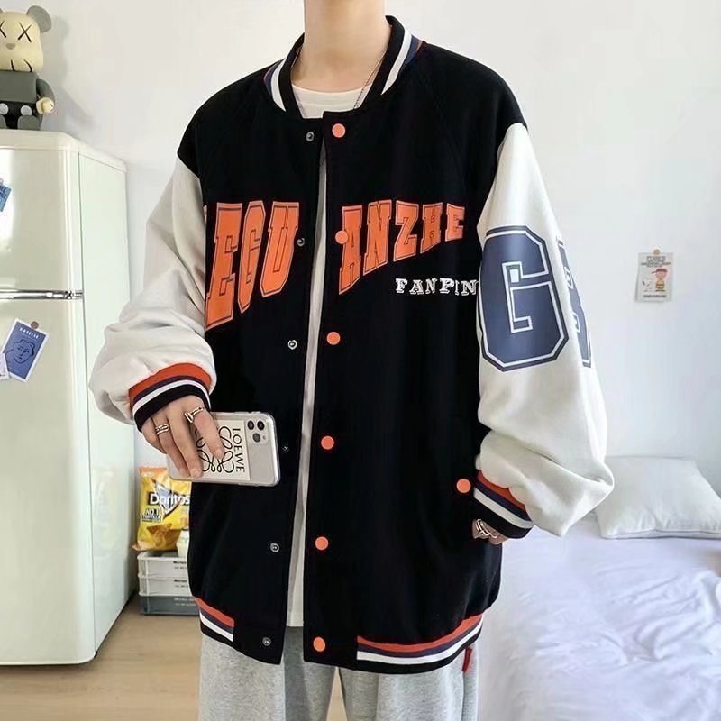 Men's Long Sleeve European And American Baseball Jacket - CJdropshipping