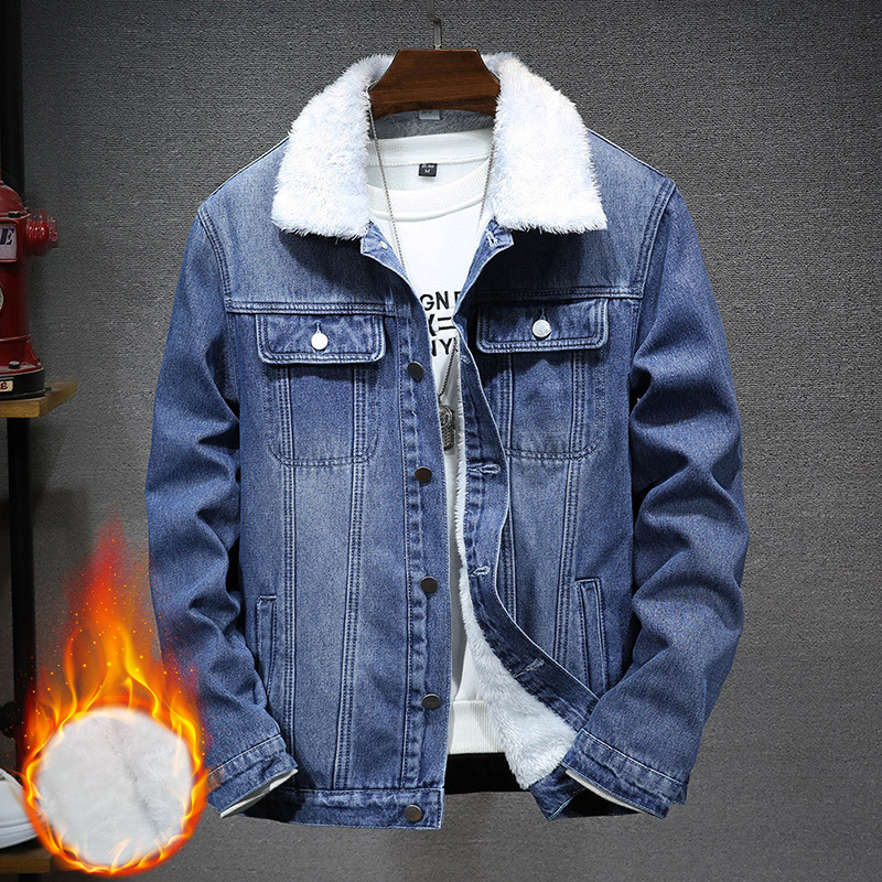 Mens Blue Padded Casual College Jacket - CJdropshipping