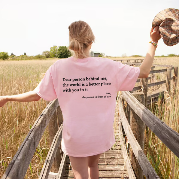 2023 New Fashion Womens Letter T-Shirt Round Neck Short Sleeve Slogan Tee Top - Picture 8 of 11