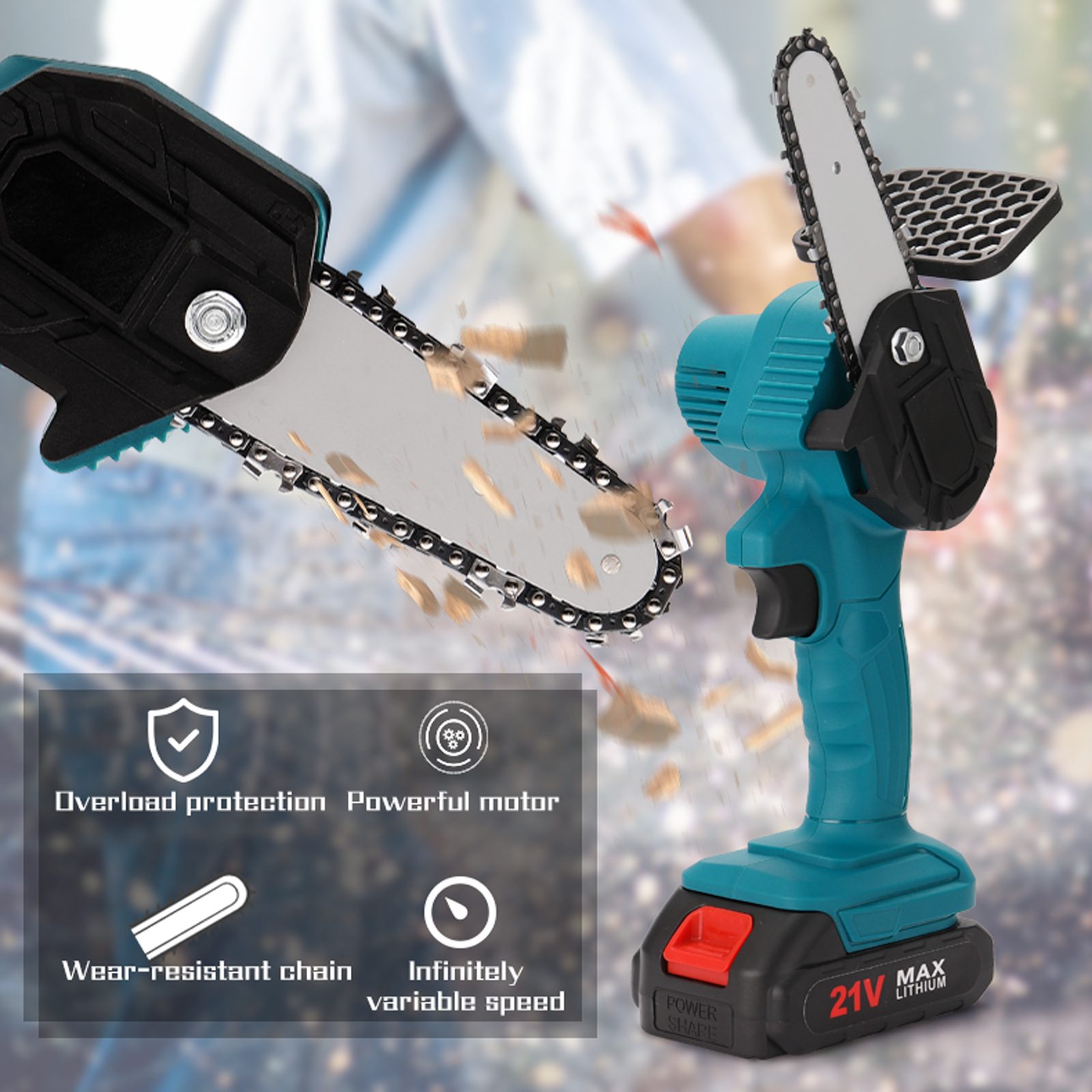 Portable Electric Chainsaw Handheld Electric Pruning Saw CJdropshipping