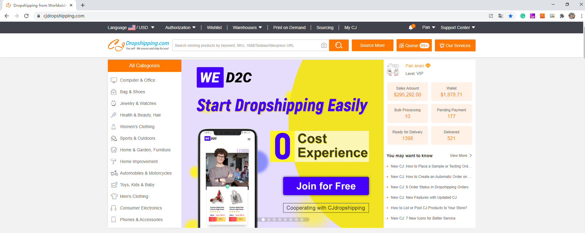 find cjdropshipping on your desktop