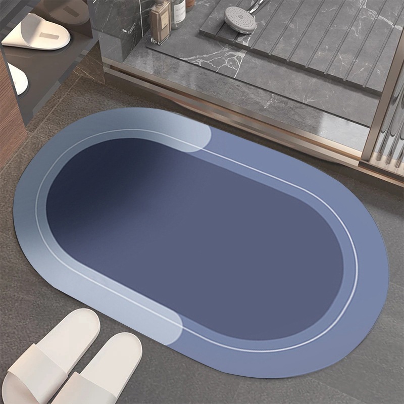 Modern Simple Soft Diatom Ooze Floor Mat Bathroom Absorbent Easy-to-dry ...