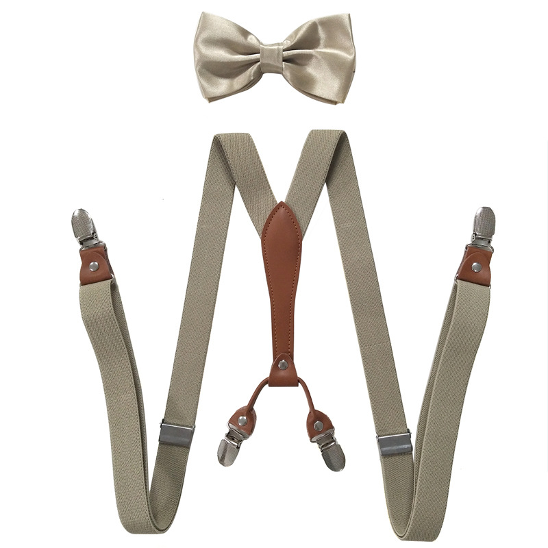 25cm 4clip Elastic Suspenders Unisex Elastic Suspender Suit