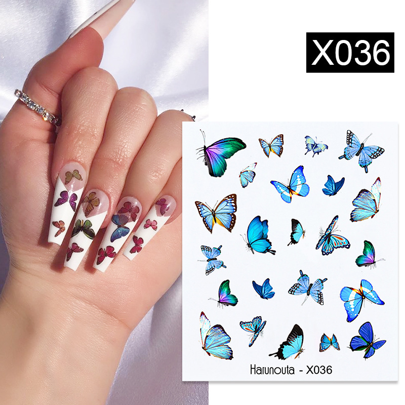 Nail Art Butterfly Sticker Flower Leaf Decal - CJdropshipping