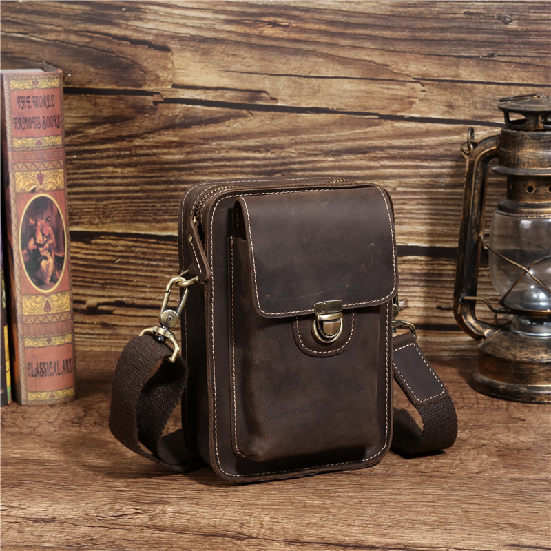 Leather Men's Sports Waist Bag - CJdropshipping